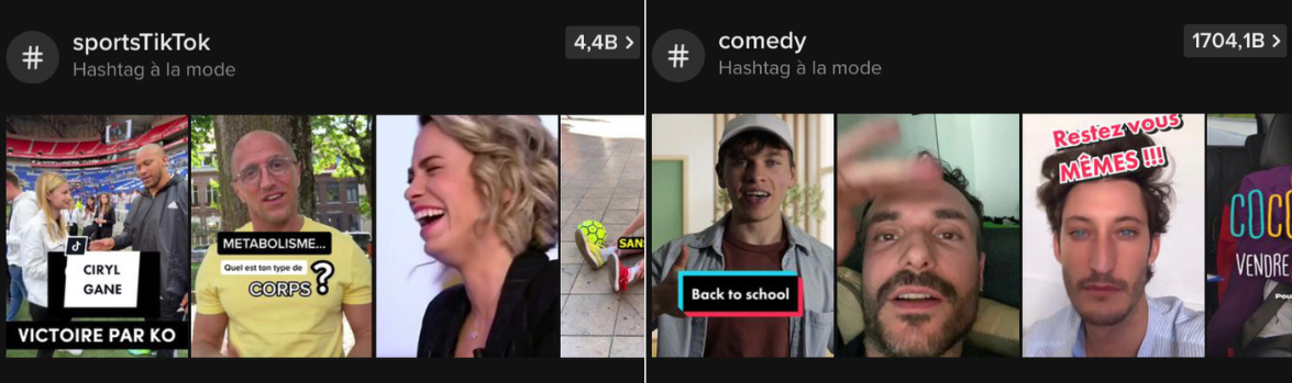 Hashtags les plus suivis sur TikTok